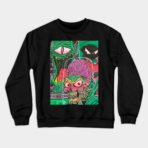 Aliens Crewneck Sweatshirt by Bruce13customz